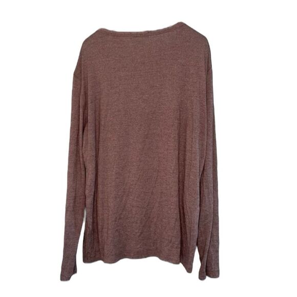 Theory Modal Cotton Core Henley Shirt Gray Pestle Melange Long Sleeve XL - Picture 2 of 9